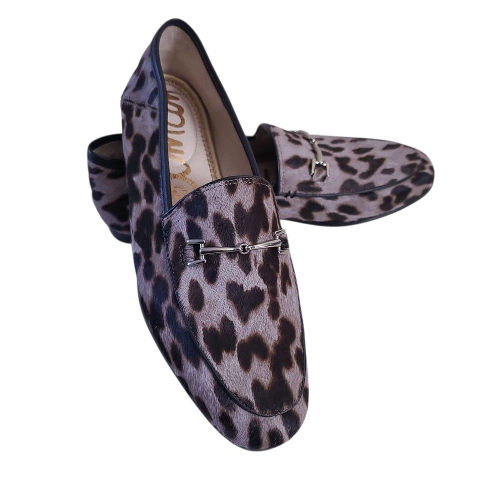 Sam Edelman Loraine Bit Calf Hair Loafer Shoes Size 7 Cheetah